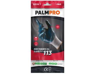Guanti mechanical Safety Palmpro 113 - per ambienti oleosi - taglia XL - grigio-blu - Icoguanti - NNTQ113/XL(9) - 8005830009218 - DMwebShop - 1