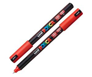 Marcatore Uni Posca PC1M - punta extra fine 0,7 mm - colori assortiti - conf. 10 pezzi - Uni Mitsubishi - M PC1MR 10P - 8007404249099 - DMwebShop - 5