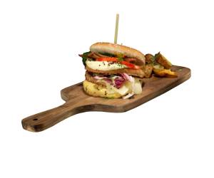 Tagliere con manico - 45 x 18 x 1,6 cm - legno di acacia - Leone - S5011 - 8024112632050 - DMwebShop - 1