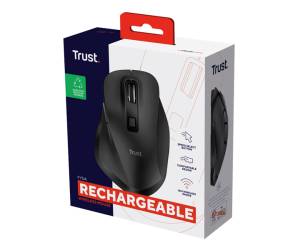 Mouse wireless Fyda - ricaricabile - nero - Trust - 24727 - 8713439247275 - DMwebShop - 5