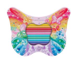 Astuccio Farfalla matite colorate Sparkle colori assortiti Faber Castell - 29052 - 2