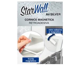 Cornice magnetica retroadesiva Starwall - A4 - silver - Starline - STL6430A4SILVER - 8025133124999 - DMwebShop - 1