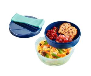 Lunch Bowl Origins 3 scompartimenti 19,5 x 18,5 x 9,2 cm 1,4 lt blu Maped - 17994 - 2