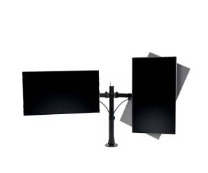 Braccio estensibile ergonomico per monitor doppio SmartFit nero - 26608 - 2