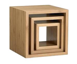 Alzata buffet Cubo - misure assortite - bamboo - naturale - conf. 3 pezzi - Leone - S0128 - 8024112002952 - DMwebShop - 1