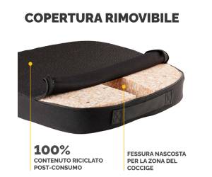 Cuscino Breyta Comfort - 6 x 43 x 43 cm - in tessuto - nero - Fellowes - 100119850 - 43859803040 - DMwebShop - 1