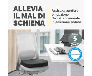 Cuscino Breyta Comfort - 6 x 43 x 43 cm - in tessuto - nero - Fellowes - 100119850 - 43859803040 - DMwebShop - 6