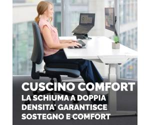 Cuscino Breyta Comfort - 6 x 43 x 43 cm - in tessuto - nero - Fellowes - 100119850 - 43859803040 - DMwebShop - 7