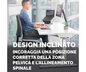 Cuscino Breyta Inclinato - 9 x 43 x 43 cm - in tessuto - nero - Fellowes - 100119849 - 43859803071 - DMwebShop - 6