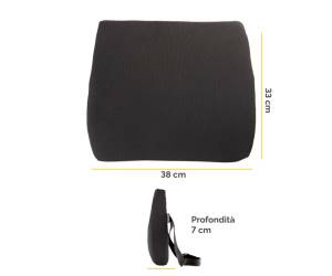 Cuscino Lombare Confort Breyta - 33 x 38 x 9 cm - in tessuto - nero - Fellowes - 100119852 - 43859803057 - DMwebShop - 1