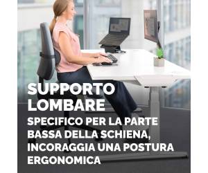 Cuscino Lombare Breyta - 17 x 35 x 6 cm - in tessuto - nero - Fellowes - 100119853 - 43859803064 - DMwebShop - 5