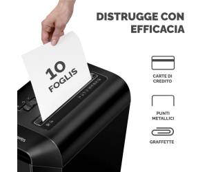 Distruggidocumenti LX65 - a frammenti - nero - Fellowes - 4400701 - 43859764792 - DMwebShop - 2