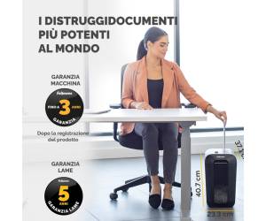 Distruggidocumenti LX65 - a frammenti - nero - Fellowes - 4400701 - 43859764792 - DMwebShop - 6