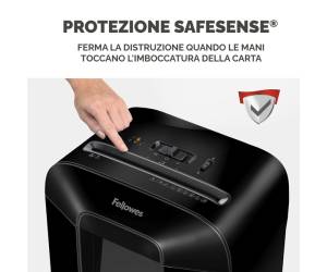 Distruggidocumenti LX85 - a frammenti - nero - Fellowes - 4400801 - 50043859764803 - DMwebShop - 3