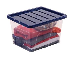 Contenitore multiuso 37 x 40 x 24,5 cm - 22 lt - PP - con coperchio blu - trasparente - Fellowes - Bankers Box - 100135771 - 43859804849 - DMwebShop - 1