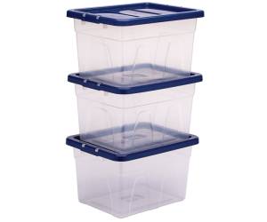 Contenitore multiuso 37 x 40 x 24,5 cm - 22 lt - PP - con coperchio blu - trasparente - Fellowes - Bankers Box - 100135771 - 43859804849 - DMwebShop - 2