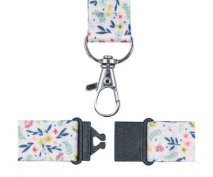 Cordoncino per portabadge - in Rpet - fantasia floreale - 440 x 20 mm - Conf. 10 pezzi - Avery - R4828F - 5014702149412 - DMwebShop - 1