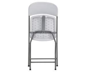 Sedia pieghevole 43x43x83 cm polietilene acciaio verniciato bianco - 17570 - 1