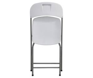 Sedia pieghevole 43x43x83 cm polietilene acciaio verniciato bianco - 17570 - 2