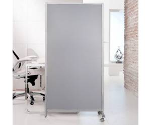 Paretina divisoria 80 x 40 x 170 cm policarbonato acciaio grigio chiaro - 18642 - 1