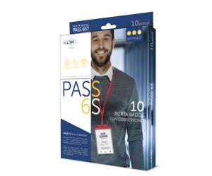 Portanome Pass 6S P cordoncino nero 10 x 15 cm A6 trasparente neutro - 7053 - 1