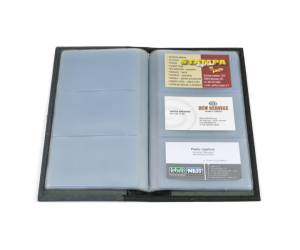 Portabiglietti in tessuto 12 x 23 cm capacita 64 biglietti nero grigio - 22277 - 1