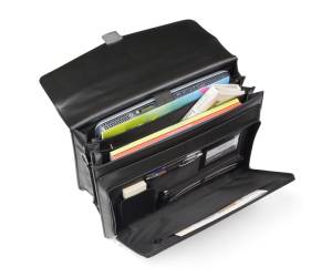 Cartella in similpelle nero 41 x 32 x 16 cm - 22165 - 2