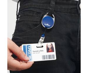 Chiocciola YO YO Style per portabadge blu filo retrattile 80 cm - 230 - 1