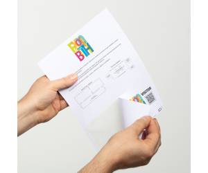 Portanome su foglio A4,97 x 86 mm 120 gr confezione 100 fogli - 187 - 3