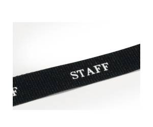 Cordoncini portabadge stampa staff nero 44 cm - 152 - 1