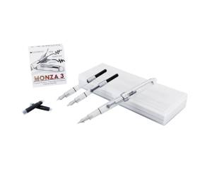 Penna stilografica Monza tratto medio fusto in resina trasparente - 22362 - 3