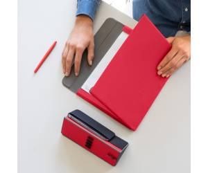 Portablocco Meet con alette magnetiche 31 x 25 x 1,4 cm rosso - 21978 - 2