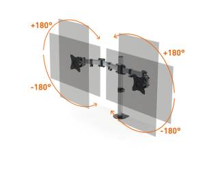 Braccio porta monitor Select per 2 monitor - 28061 - 2