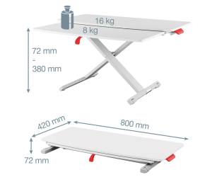 Postazione Sit e Stand Ergo Cosy da scrivania con vassoio - 28066 - 1