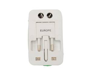 Adattatore da viaggio universale 2 prese USB bianco Melchioni - 28272 - 5