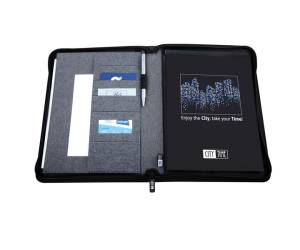 Portablocco Flap tessuto grigio - A4,21569 - 2