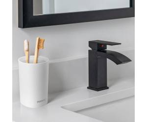 Bicchiere porta spazzolini Pronto Bagno diametro 8 cm H 12,5 cm PPL bianco - 20955 - 1