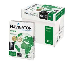 Carta bianca per stampanti multifunzione A4,80 gr scatole da 5 risme 400 Risme Navigator - 938 - 2