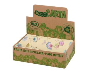 Carta regalo riciclata Fiori di campo 100 fogli 70 x 100 cm fantasie assortite - 21455 - 1