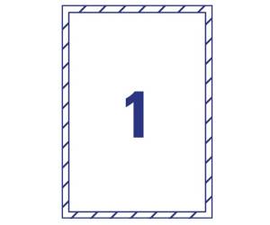 Etichette adesive per finestre in carta con pellicola laser rimovibili bianco - 11108 - 1