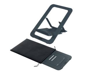 Supporto notebook regolabile ultrapiatto grigio scuro in alluminio - 30538 - 1