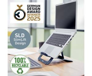 Supporto notebook regolabile ultrapiatto grigio scuro in alluminio - 30538 - 5