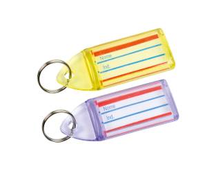 Targhette portachiavi colori assortiti - 8663 - 1