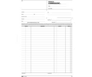 Blocco copia commissioni uso mano 29,7 x 21 cm 100 fogli - 3905 - 2