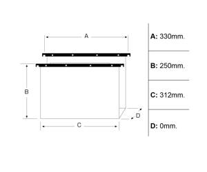 Cartella sospesa Cartesio PP cassetto PPL interasse 33 cm fondo V - 8643 - 6