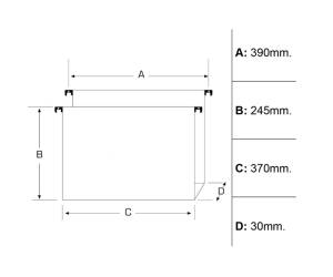 Cartella sospesa Avana cassetto interasse 39 cm fondo U 37 x 24,5 cm avana - 8625 - 2