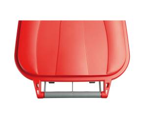 Bidone mobile 49 x 54 x 85 cm con chiusura a clip 100 lt grigio rosso - 22239 - 1