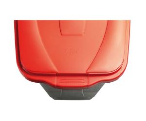 Bidone mobile 49 x 54 x 85 cm con chiusura a clip 100 lt grigio rosso - 22239 - 2