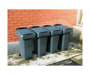 Bidone mobile a pedale 40 x 65 x 81 cm 80 lt PPL bianco - 22238 - 1