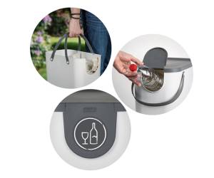 Pattumiera Albula 25 lt grigio antracite - 24898 - 2